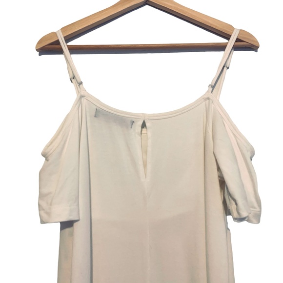 NWOT Groceries Apparel Off The Shoulder Oolong Maxi Slip Dress White Size S - Picture 11 of 12